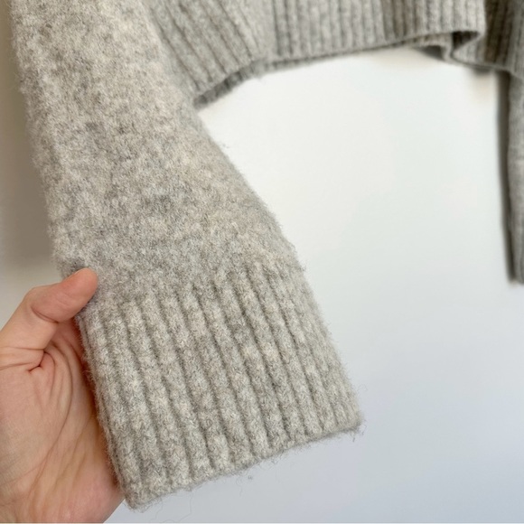 Princess Polly Wool Blend Jens Turtleneck Cropped Sweater Gray Small Medium - Picture 5 of 10